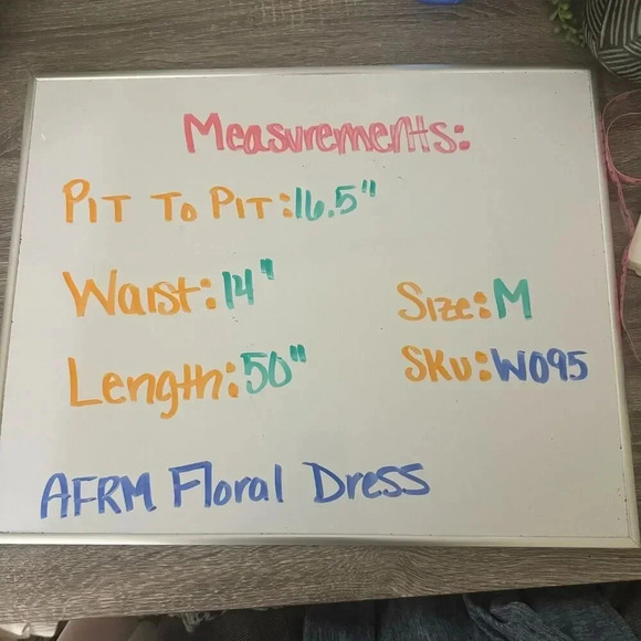 AFRM Jamie Ditzy Floral Midi Dress Slit Puff Sleeves Cottage Open Back Size M - Picture 12 of 12